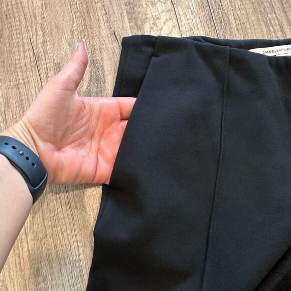 Diane von Furstenberg DVF Women's Floyd Stretch Mid-Rise Ankle Pants Size 4 - Picture 10 of 14